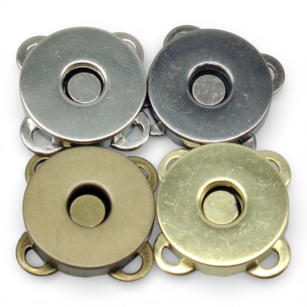 Botão Imã de Costura 12 14 18mm Fecho Magnético Bolsas Artesanais Crochê Costura Criativa Várias Med