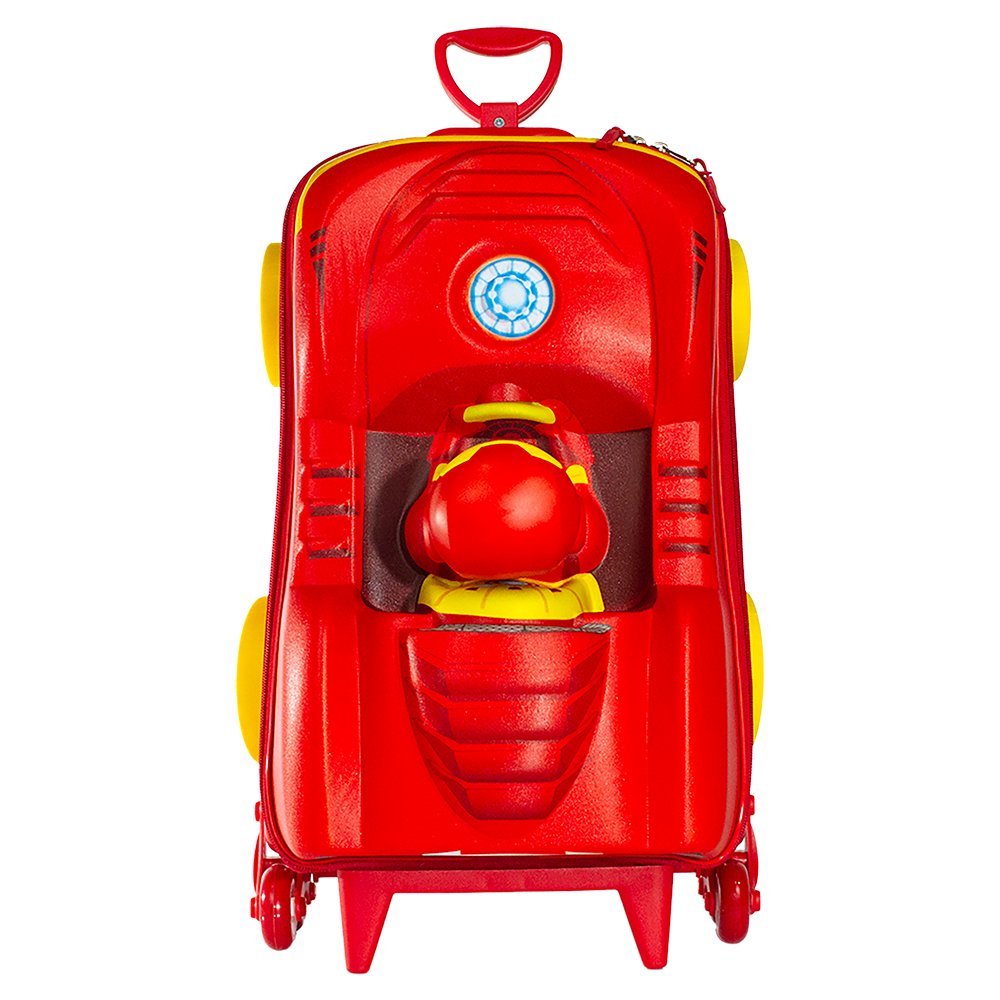 Mala Infantil Homem de Ferro 3D com Rodinhas Iron Man Marvel Super-Herói Malinha Viagem Infantil