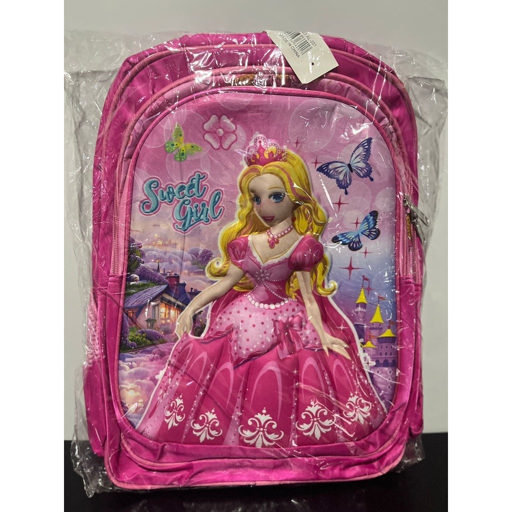 Mochila Escolar Infantil De Costa 3D Alto Relevo Sweet Girl