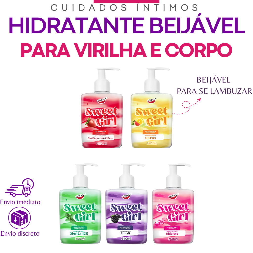 Creme Hidratante Corporal e Pélvico Virilha Previne Foliculite Beijável Blow Sweet Girl 320ml