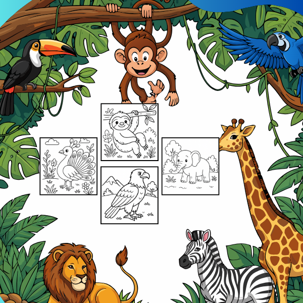 Animals to Color: Discover and Learn Their Names!