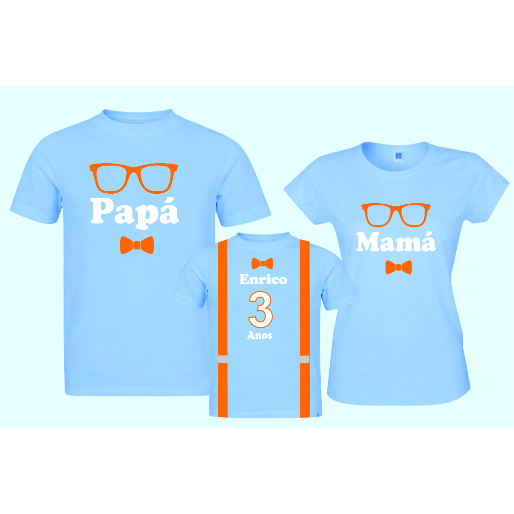 Kit camisetas aniversário tema blipp festa