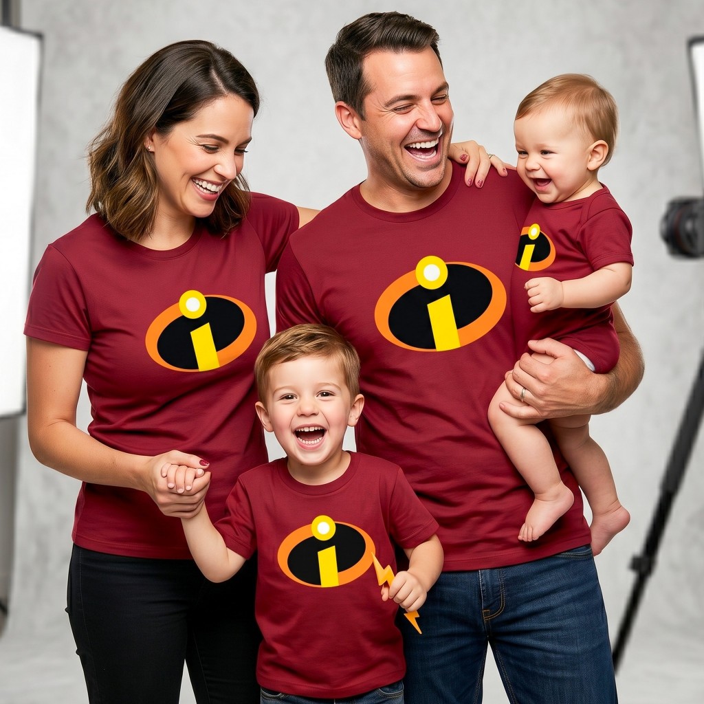 Kit Família Os Incríveis 4 Camisetas Pack Kit Aniversário Festas Comemorações Camisa Incriveís Pai Mãe Filho ou Filha