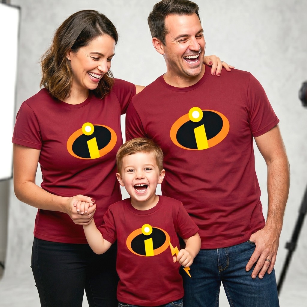 Kit Família Os Incríveis 3 Camisetas Pack Kit Aniversário Festas Comemorações Camisa Incriveís Pai Mãe Filho ou Filha