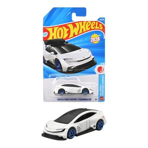 Hot Wheels Basic Car Toyota Prius Custom Toy Vehicle Miniature Car for Ages 3 and Up White JMX10-NR