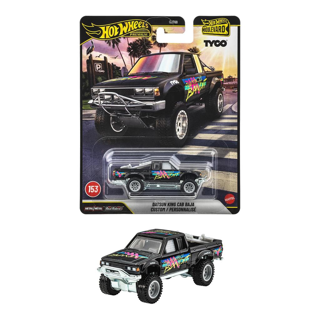 Hot Wheels Boulevard Datsun King Cab Baja Custom Toy Vehicle Miniature Car for Ages 3 and Up, Black JHW32