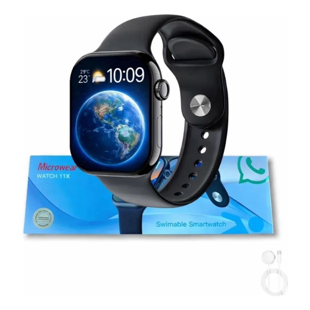 Relógio Inteligente Smartwatch W11X 46mm Faz Chamadas Bluetooth WhatsApp Monitor Cardíaco Android iPhone