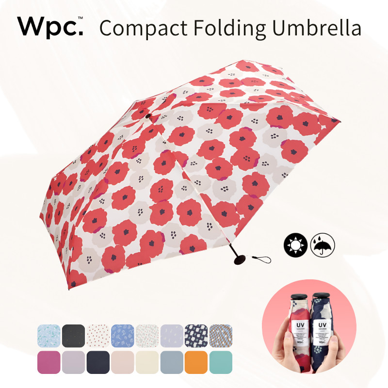Wpc. Compact Folding Umbrella, 90% UV Cut, All-Weather Use