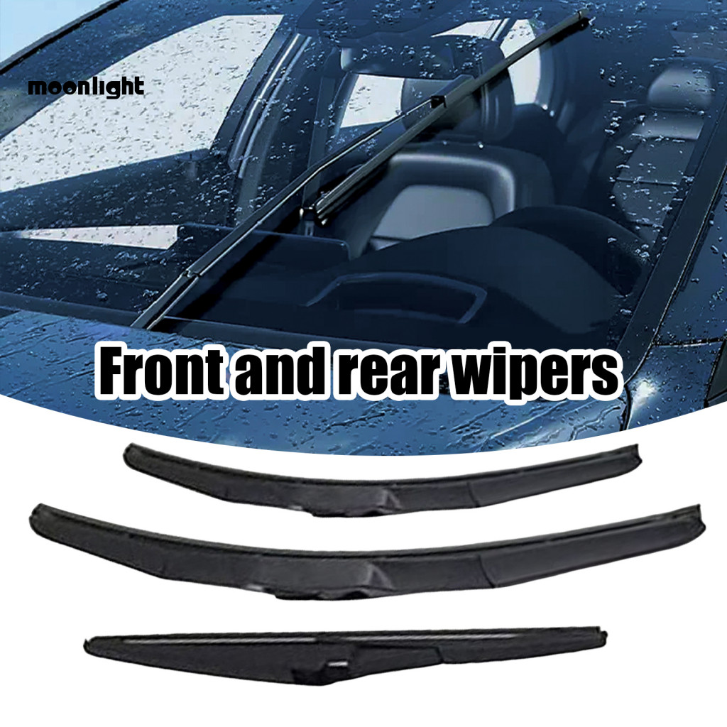 3 Pcs Windshield Wiper Blades Set for Toyota Rav4 2019-2024 – 26 16 Front  12 Rear All-weather Durable Replacement Hig