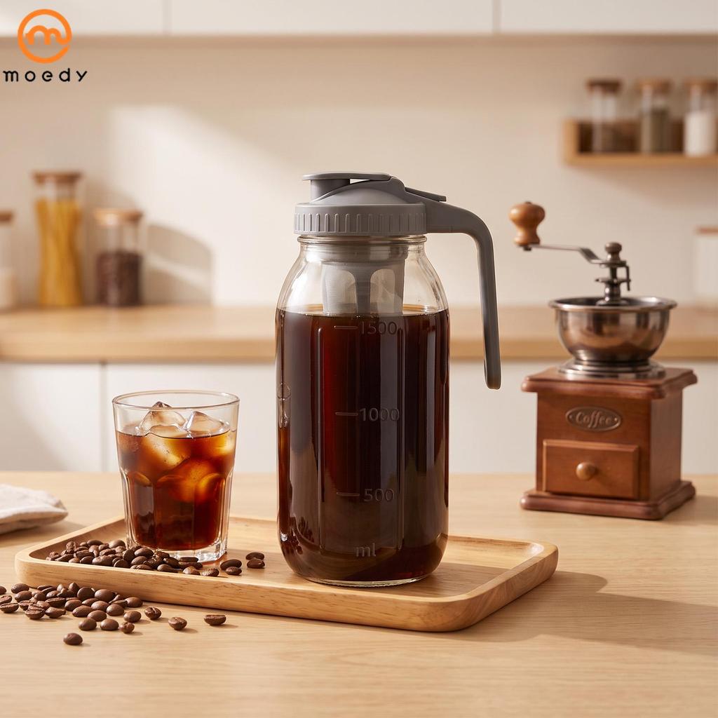 Jarra De Vidro Para Café Cold Brew Com Filtro De Aço Inoxidável 304 1893 ml SHOPSKC9207