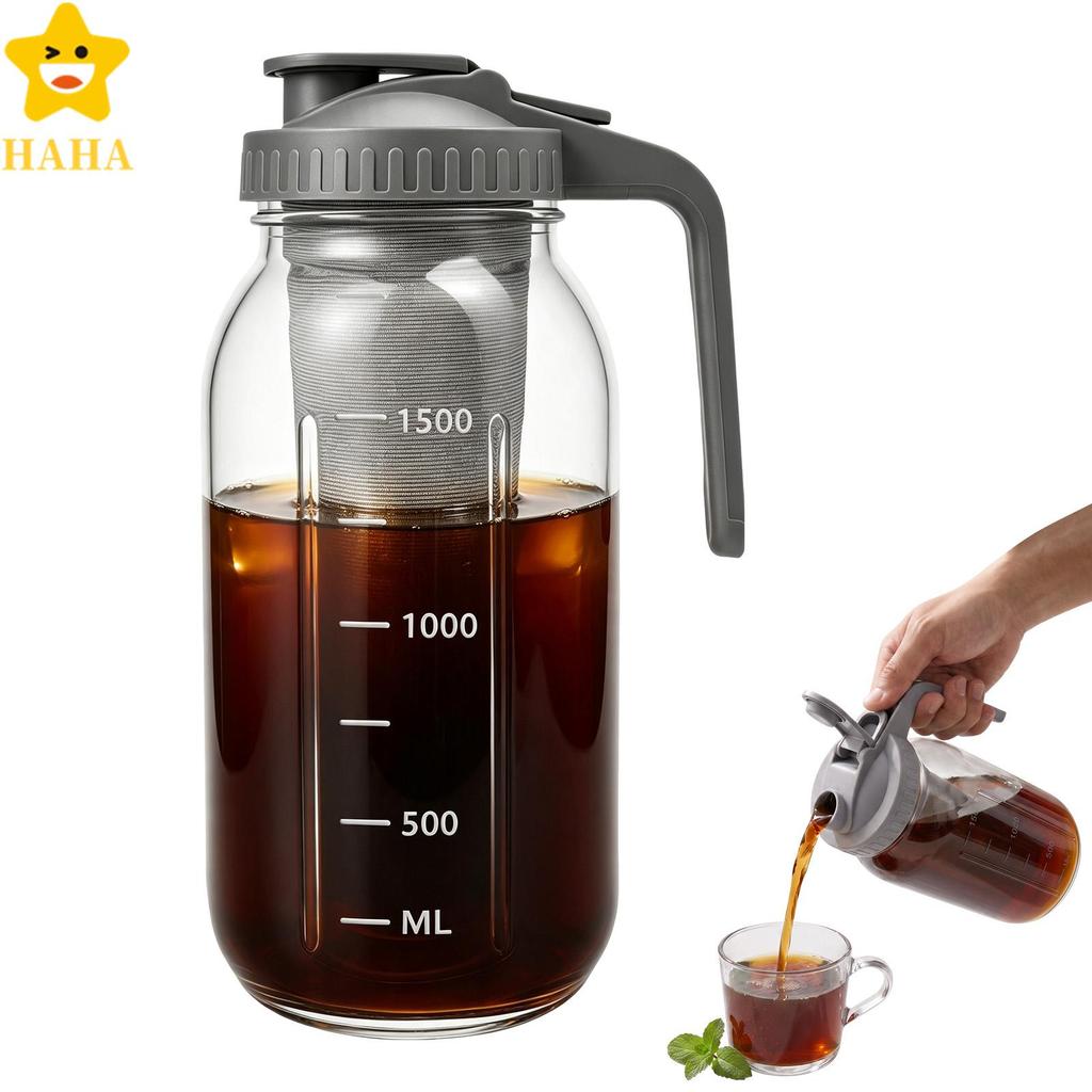 Jarra De Vidro Para Café Cold Brew Com Filtro De Aço Inoxidável 304 1893 ml SHOPSBC8578