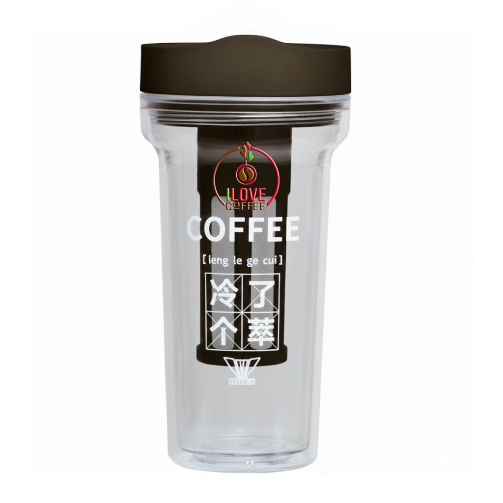 Copo Térmico de Café Tumbler Cold Brew 420ml Preto - ILC