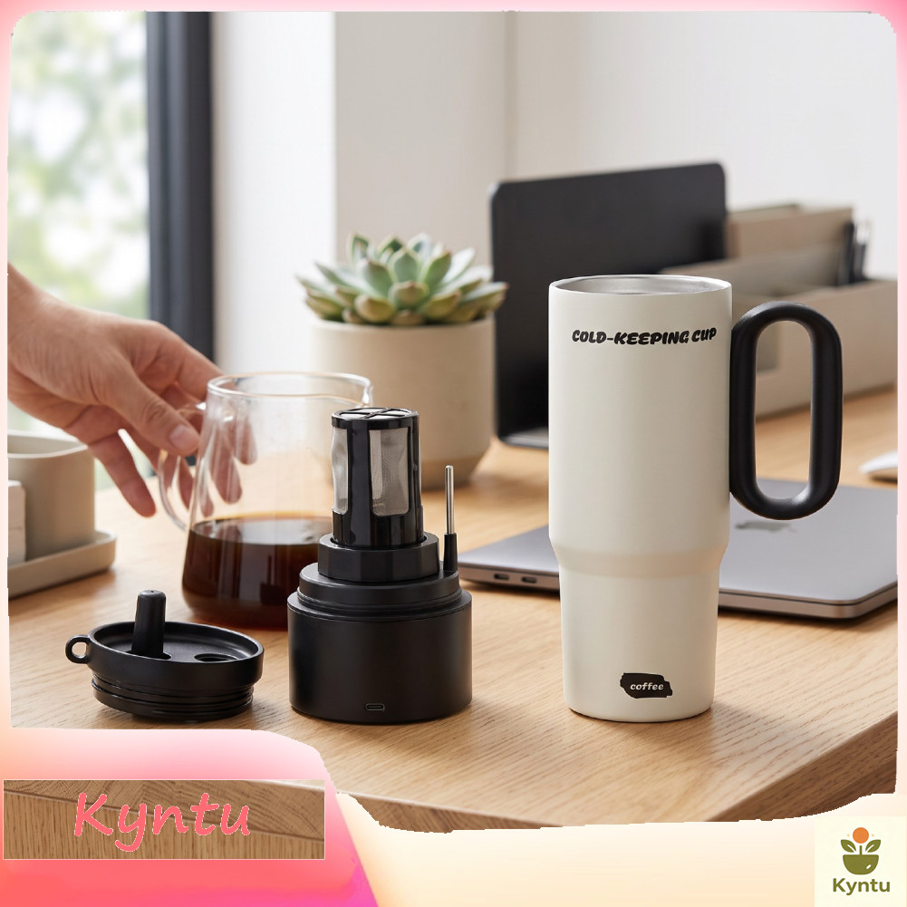 Kyntu-br Máquina de café portátil Jiawu Cold Brew com tampa para beber direto