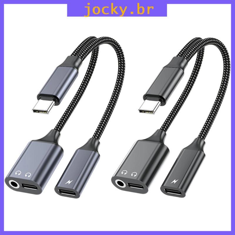 JOY Compactly USB C Para Adaptador Fone Ouvido E Carregadores 5 Mm Entrega Energia PD60W