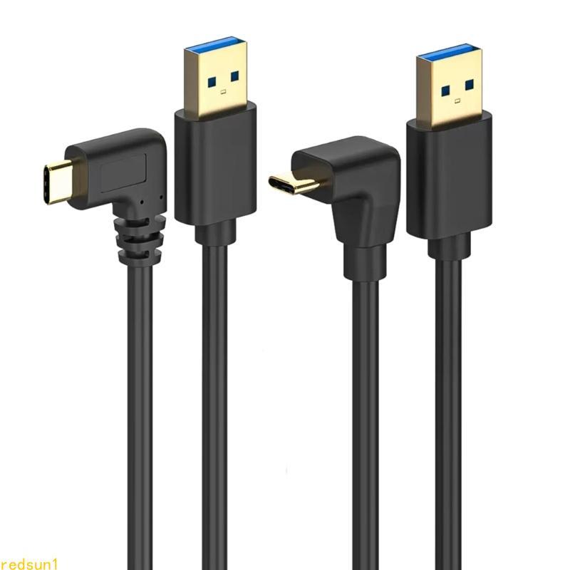red1 USB 3 0 A Para C Ângulo Reto Fio PD60W Carga Rápida 5 Gbps Sincronização Smartphones E Tablets