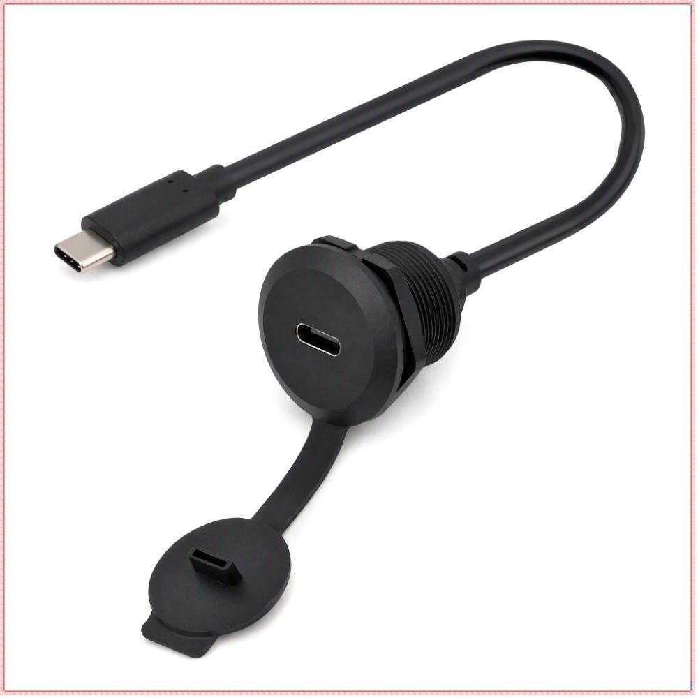 Adaptador De Montagem Embutida USB C , Cabo De Extensão Em Painel De Carregamento Rápido PD60W De Transferência De Dados
