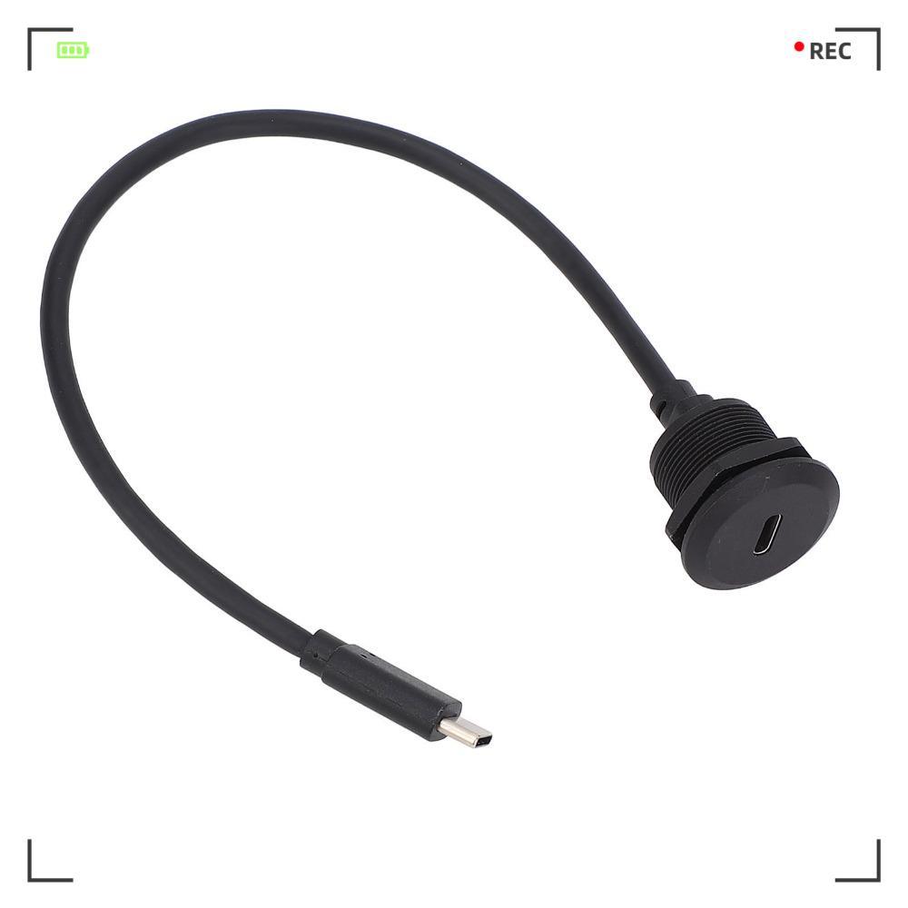Cabo De Extensão De Montagem Em Painel , Adaptador Embutida USB C De Carregamento Rápido PD60W De Transferência De Dados