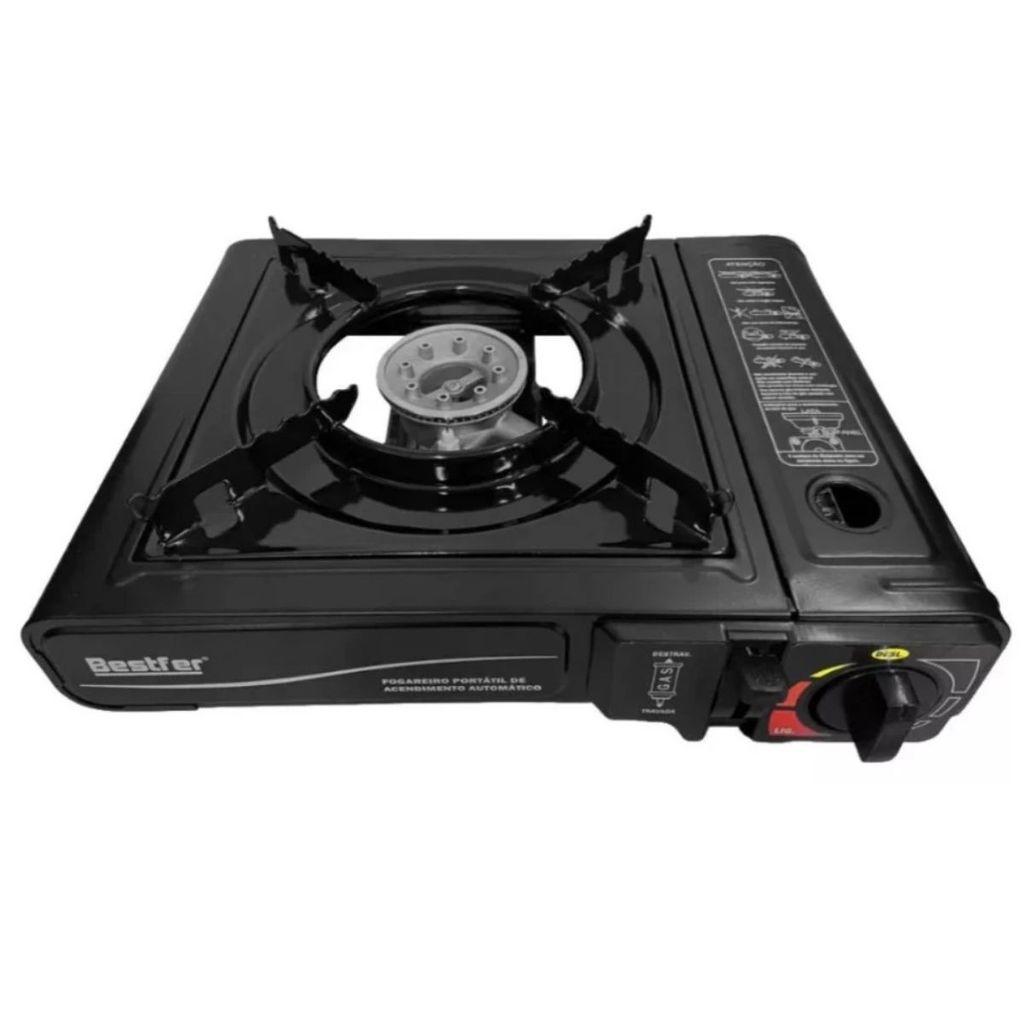 Fogareiro Portátil BF com Acendimento Automático e Maleta – Ideal para Camping e Viagens