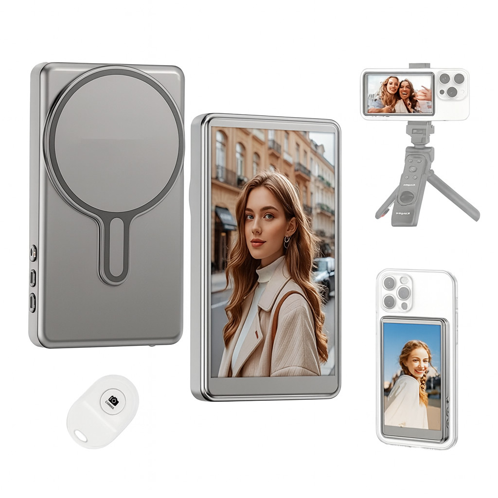 Tela Monitor Portátil para Gravação de Vlog e Selfie no Celular