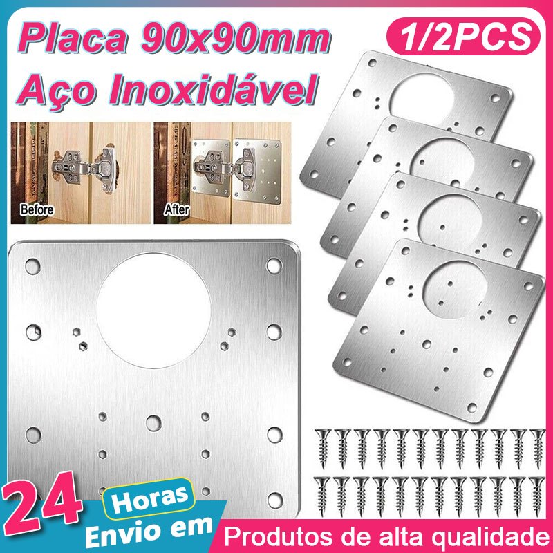 Kit of 10 plates for repairing the door, hinges, mdf cabinet