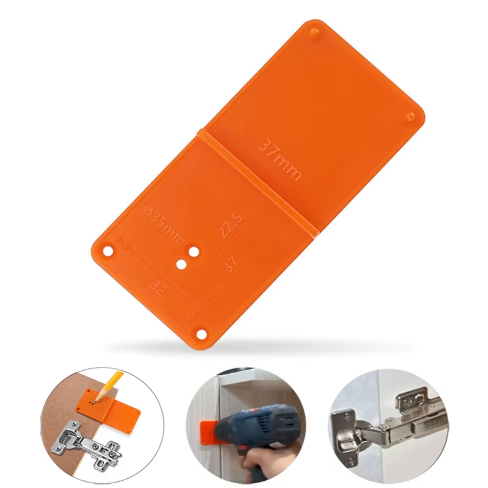 Marcador Guia Gabarito Localizador Dobradiça 35mm Hinge Jig Locator Alinhamento Perfeito Bricolagem E Montagem Fácil