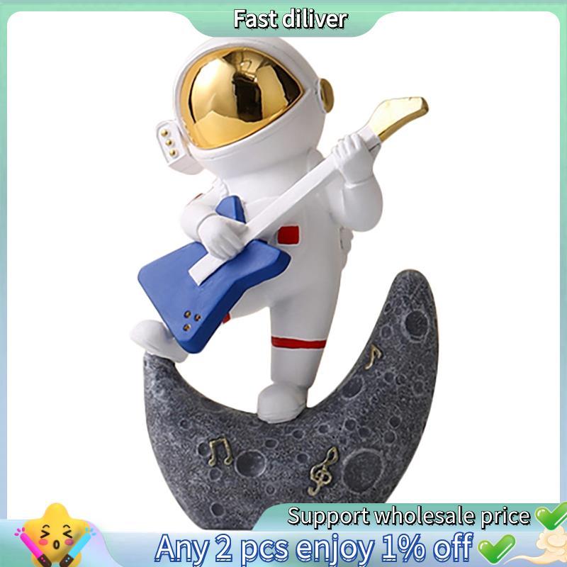 Spaceman Esculturas Resina Música Astronauta Decoração De Casa Estatuetas Desktop Para Modelo Estátua A