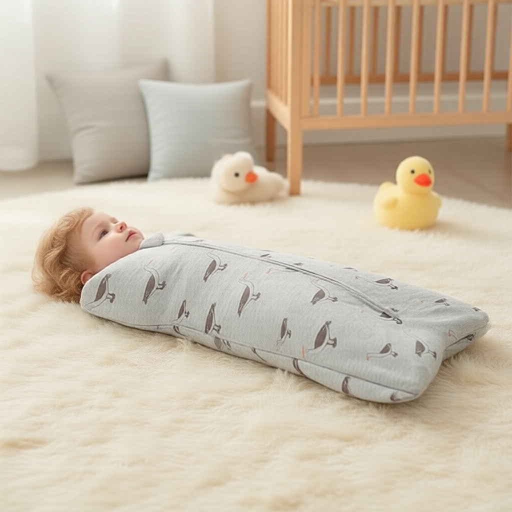 Saco de dormir para bebês All-Season Starfish Swaddle Bag, de algodão, anti-reflexo, para o verão