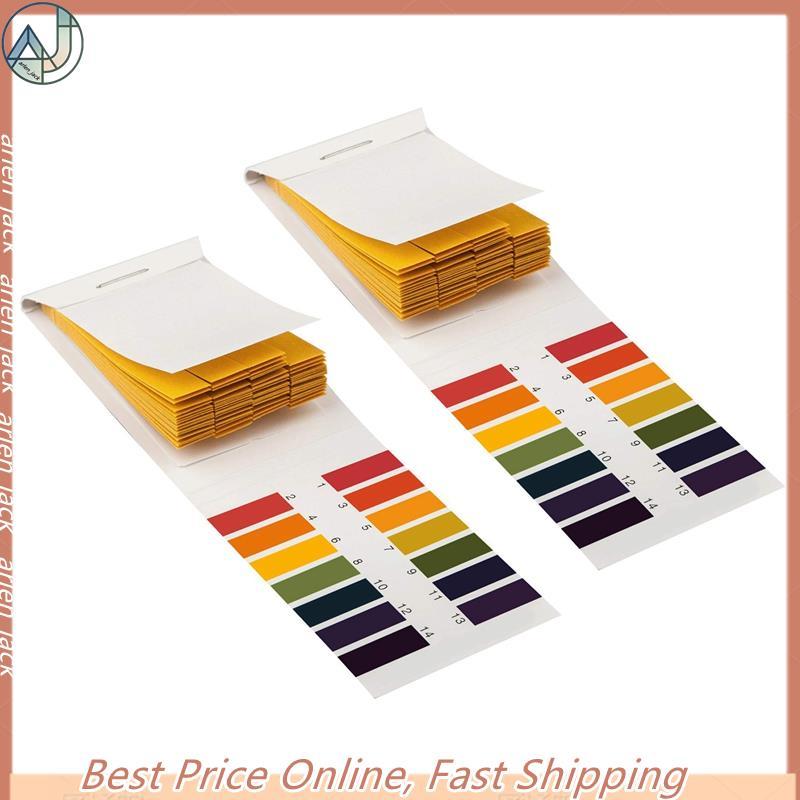 [arlen-Shop] 2 Conjuntos De 160 Tiras 1-14 PH Litmus Paper Test Strips Água Cosméticos Solo Teste De Papel Com Cartão De