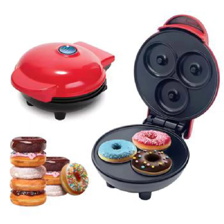 Máquina De Rosquinhas, Máquina De Pão, Mini Máquina De Waffl Cor Red Flat