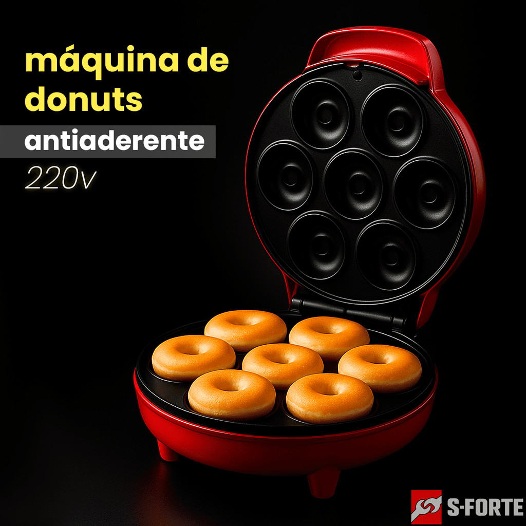 Mini Máquina De Fazer Donuts Rosquinhas 7 Furos 110v Eletrodomésticos Cozinha