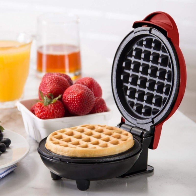 Máquina De Waffle Portátil Antiaderente Assadeira Compacta Coração Mini Donuts Rosquinhas Doce Confeitaria