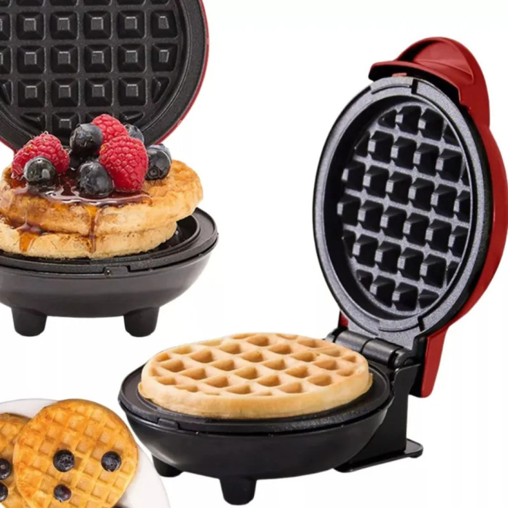 Mini Máquina De Waffle Antiaderente Potente 350W 110V