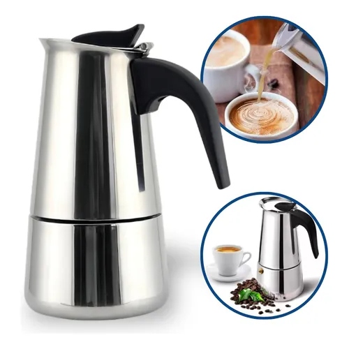 Cafeteira Italiana Inox Espresso Maker 4/6/9 Xícaras Fogão Gás ou Indução