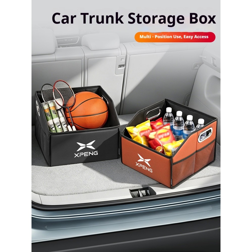 Caixa De Armazenamento De Porta-Malas De Couro Para Carro , Traseira Xpeng P7 G9 G6 P5 X9 G7 N5 E29 G3 P7 + MONA M03