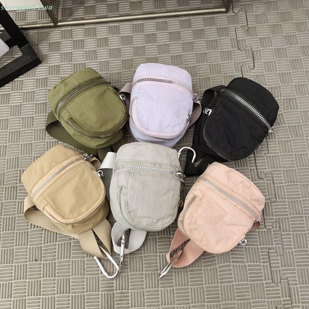 SHENGDA Mini Mochila De Nylon , Carteira Pequena De Cor Sólida , Estilo Coreano Pendurado Bolsa Pingente
