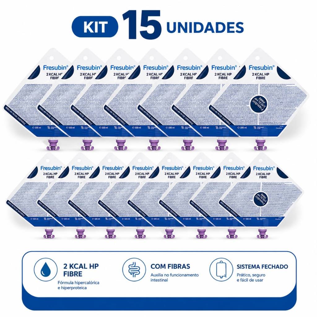 Kit 15 Fresubin 2 Kcal HP Fibre 500ml