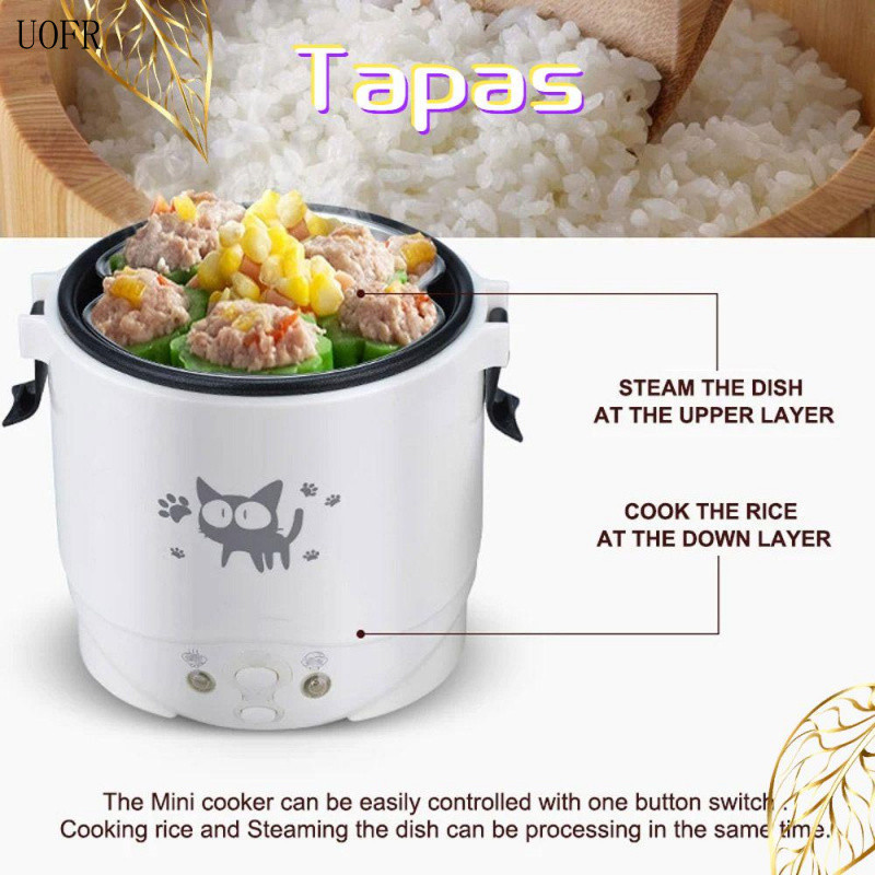 TAPAS MultiCooker, Panela Elétrica de Arroz 12V 24V 220V, Utensílios de Cozinha para Casa, Carro e Caminhão OWYD
