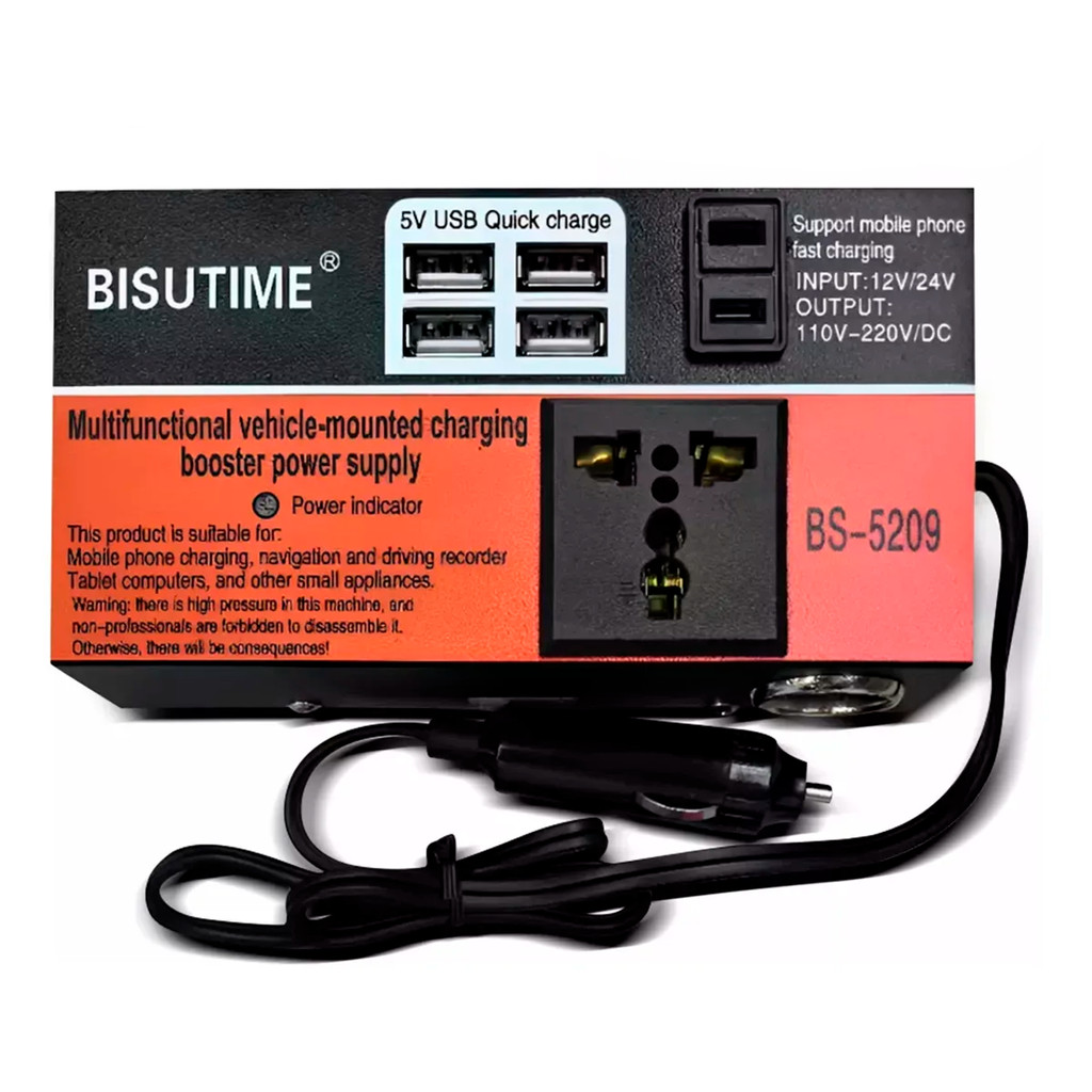 Inversor 12V/24V 110V/220V 200W 4 USB C7INTEGRA