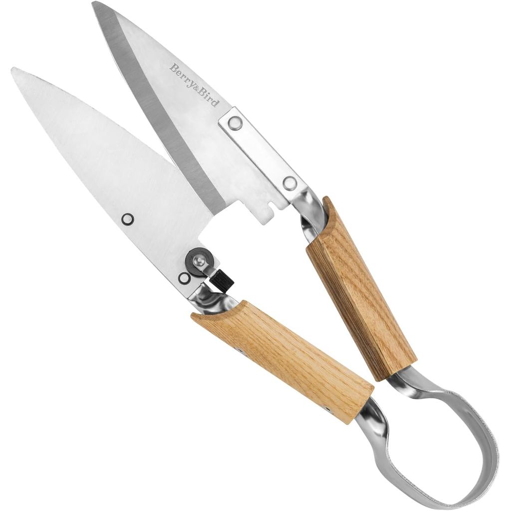 Berry&Bird Hand Shears, Single Bow Straight for Wool Sheep Shear for Alpaca, Pet, and Horse Shearing, Stainless Steel La