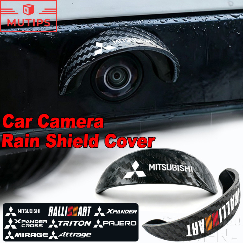 Capa De Chuva Para Câmera De Carro Mitsubishi Backup À Prova Em PVC Viseira Solar Lancer Asx L200 Outlander Pajero Full