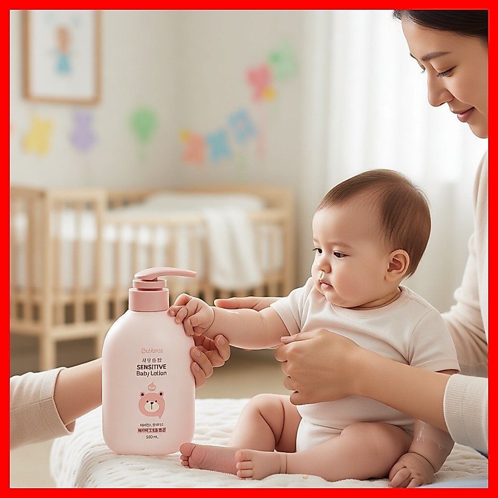 [babience] Loção Hidratante Intensiva Sensitive Baby , 500ml , 1 Unidade/Coreana Para Bebês Da Daily Touch
