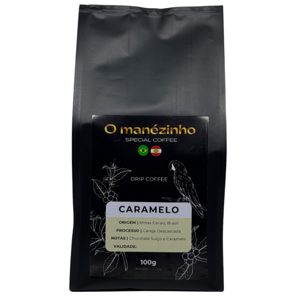 Drip Coffee Manézinho Caramelo Café Especial Torra Média 10 Sachês de 10g