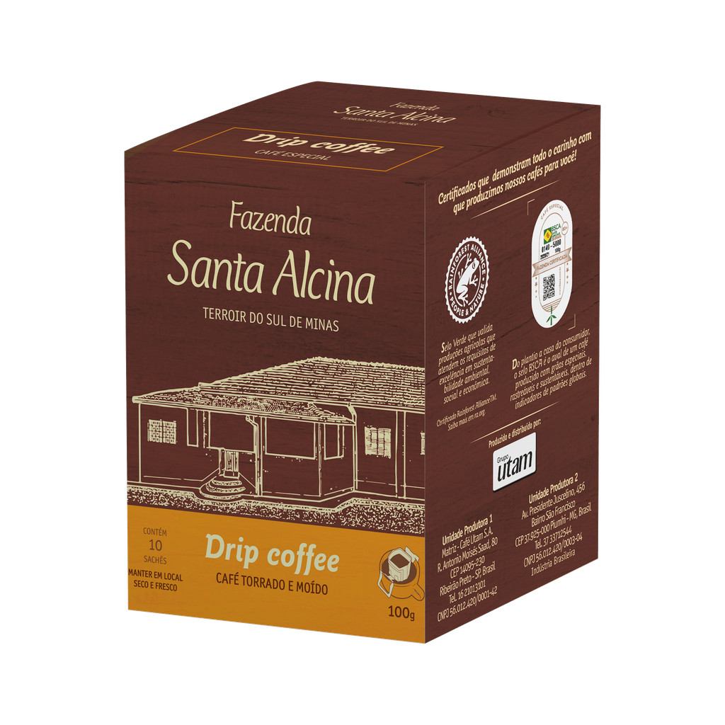 Café Fazenda Santa Alcina Drip Coffee 10 sachês