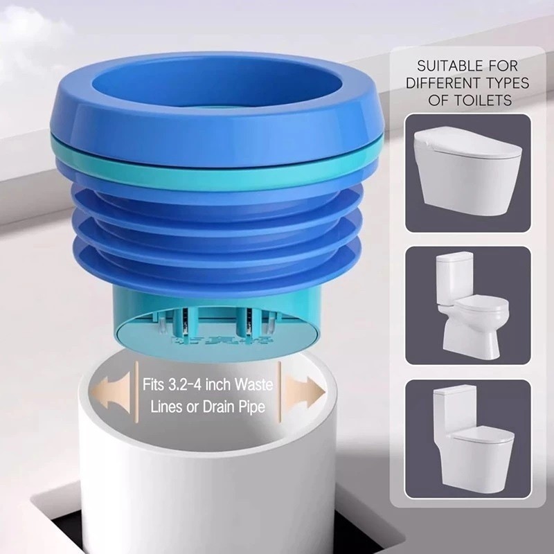 Anel de Vedação e Válvula Anti-Odor para Vaso Sanitário Universal 3-4 Polegadas Silicone Resistente Anti-Refluxo Contra