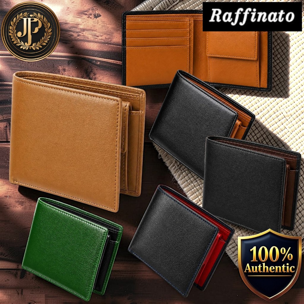 Raffinato Genuine Cowhide Leather Bifold Wallet – Compact Slim Mini Wallet for Men, Women & Kids, Gift-Ready for Busines