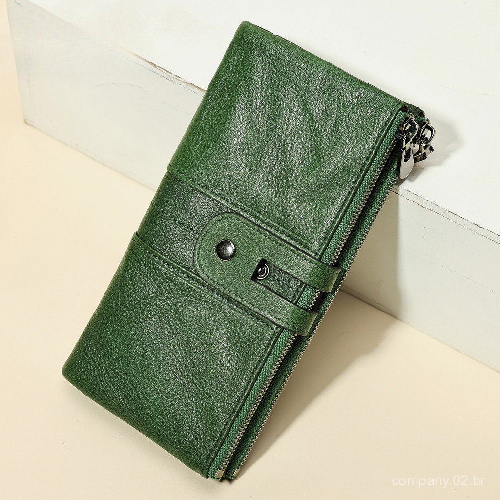 wallet women New women's genuine leather long wallet, multifunctional clutch bag, fashionable RFID Anti-magnetic wallet