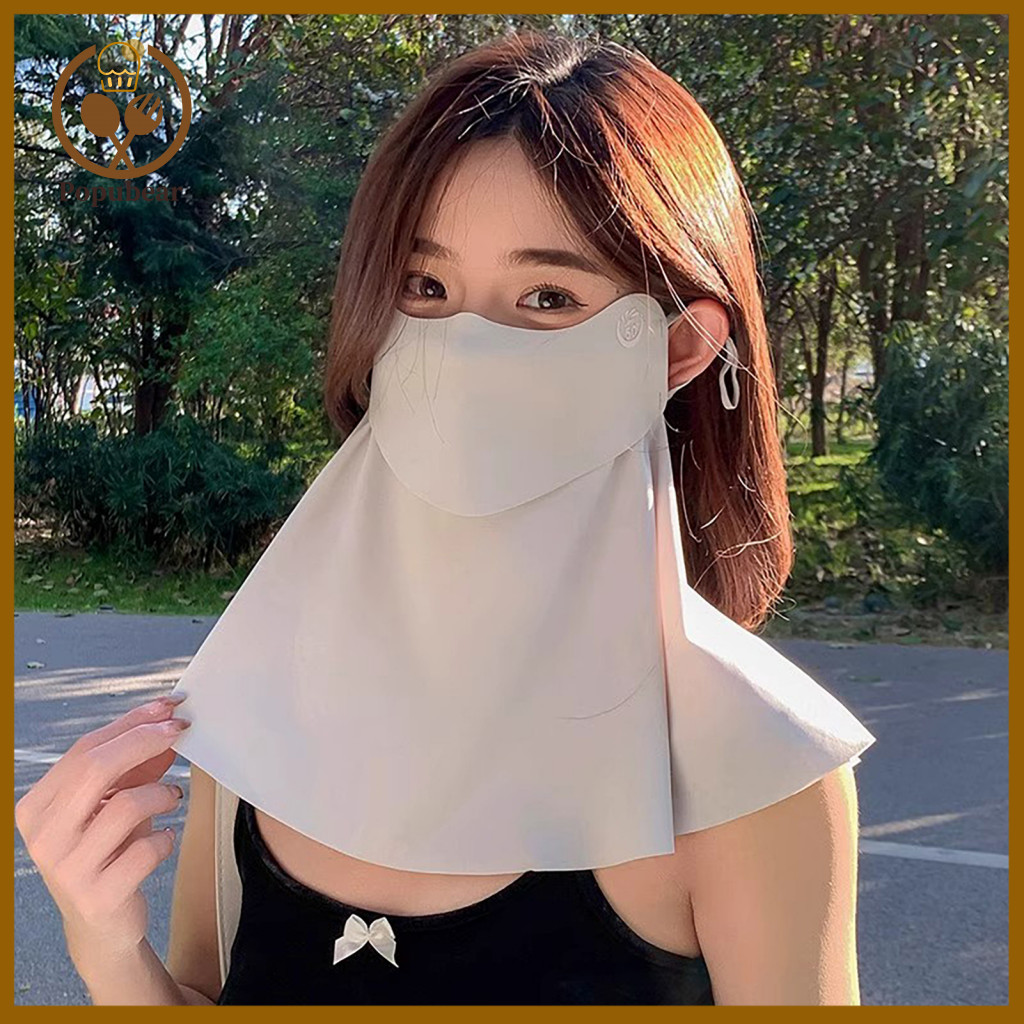 Breathable Face Guard Ice Silk Full Neck Cover Sun Protection Mask Cooling Shield for Outdoor Sports Summer Uv Dustproof