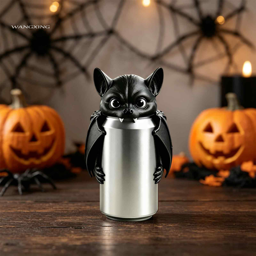 Outdoor Drink Protection Bat Lids Reusable 3d Printed Cover for Standard Soda Cans – Cute Dustproof Topper with Eyes W