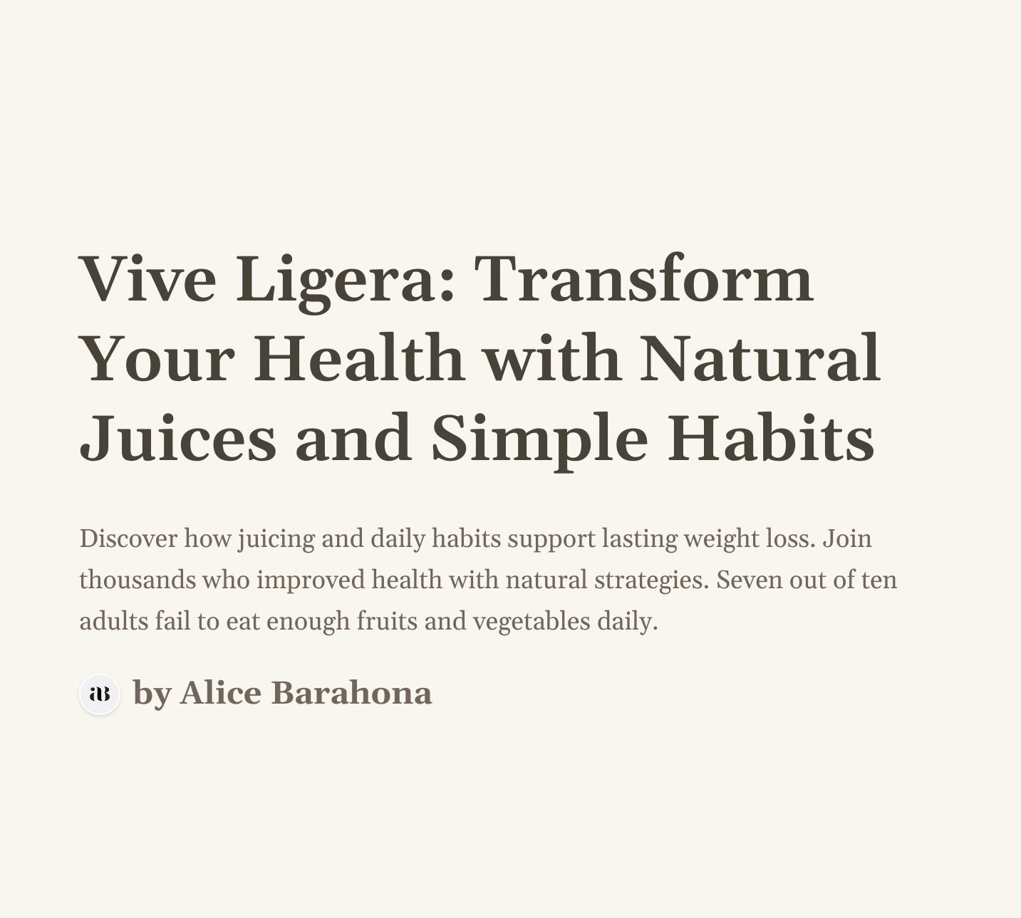 Goodbye Extra Weight: Welcome Health