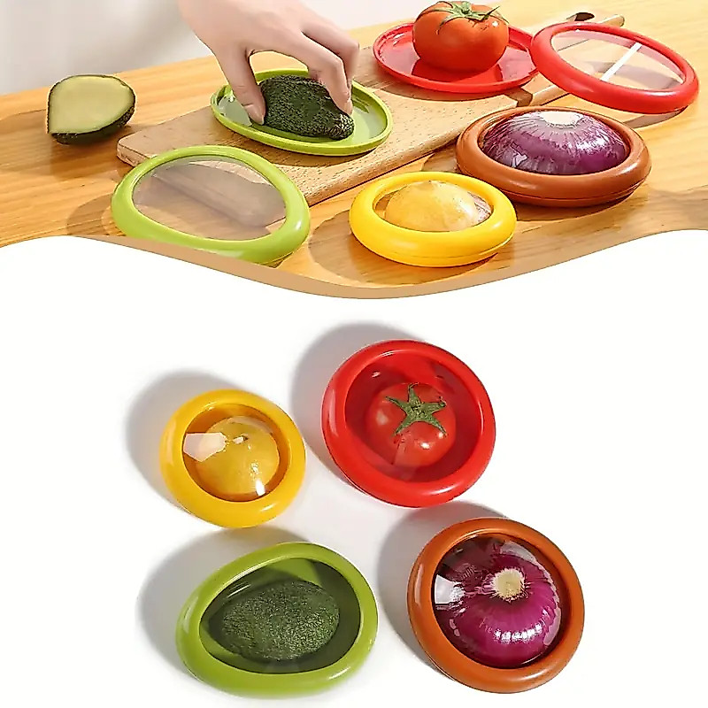 Caixa De Silicone Para Armazenamento De Frutas , Recipientes Cebola Abacate , Pote Reutilizável Manter Legumes Frescos